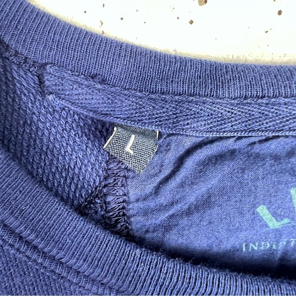 BARBOUR Laundryman Blue Crewneck long sleeve shirt Large - Picture 4 of 8